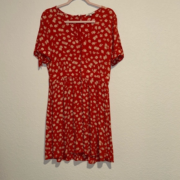 Madewell Dresses & Skirts - Madewell Red Orange Floral Dress
